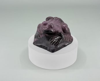 Carved Natural Ruby Frog Fetish