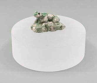 Carved Natural Emerald Lizard Fetish