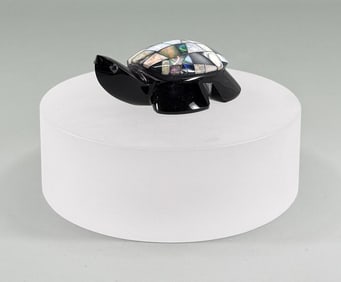 Australian Inlaid Black Opal Turtle