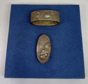 Antique Japanese Samurai Sword Fuchi Kashira