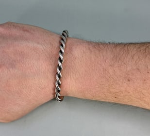 Navajo Sterling Silver Twisted Bracelet