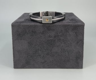 Triton Stainless Steel 14k Wire Cable Bracelet