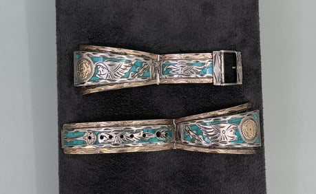 Taxco Mexico Sterling 10k Gold Watch Band