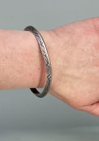 Navajo Sterling Silver Bangle Bracelet