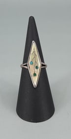 Zuni Inlaid Sterling Silver Ring