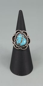 Navajo Sterling Silver Turquoise Ring