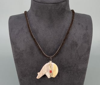 Zuni Bear Fetish Necklace