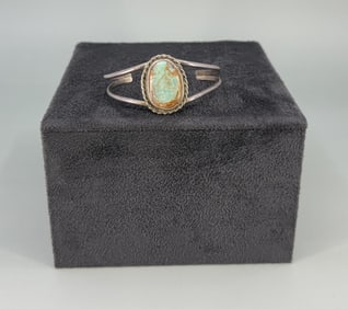 Navajo Sterling Silver Turquoise Bracelet
