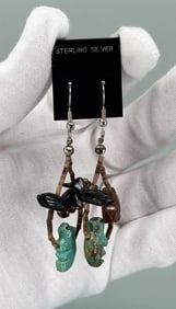 Zuni Heishi Fetish Earrings