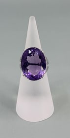 Bella Luce Sterling Silver Amethyst Cocktail Ring