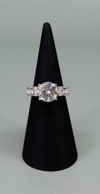 Sterling Silver CZ Cocktail Ring