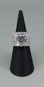 Sterling Silver CZ Cocktail Ring