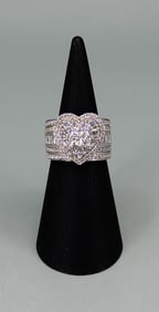 Bella Luce Sterling Silver CZ Heart Ring