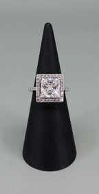 Charles Winston CZ Sterling Silver Cocktail Ring