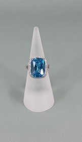 Fuzion Creations Sterling Silver Topaz Ring