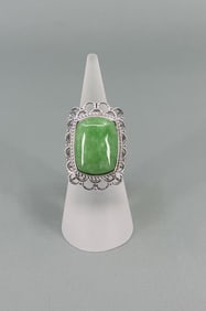 Bella Luce Sterling Silver Jade Ring