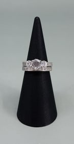 Swarovski Sterling Silver Wedding Ring Set