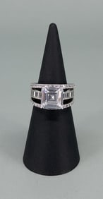 Charles Winston Sterling Silver CZ Ring