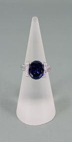 Vanna K Bellla Luce Sterling Silver Purple CZ Ring