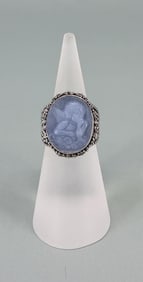 Sterling Silver Cherub Angel Ring