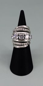 Bella Luce Chunky Sterling Silver CZ Ring