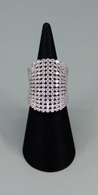 GM Sterling Silver CZ Ring