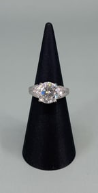 Moissanite Fire Sterling Silver Ring