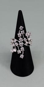 Michael Valitutti Sterling Silver CZ Ring