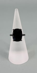 Spacecore Sterling Silver Black Spinel Ring