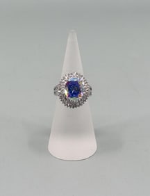 Bella Luce Esotica Blue & White CZ Ring