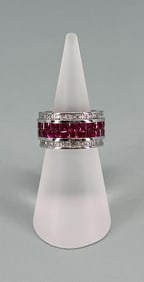Michael Valitutti Sterling Lab Grown Ruby Ring