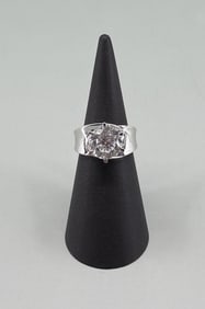 Samara Sterling Silver CZ Solitaire Ring