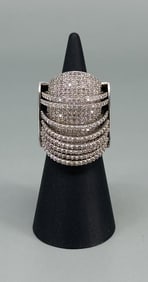 Bella Luce Sterling Silver CZ Cocktail Ring