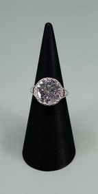 Bella Luce Sterling Silver CZ Solitaire Ring