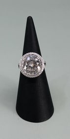 Charles Winston Sterling Silver CZ Ring