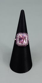 YGI Sterling Silver Pink CZ Ring
