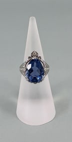 Bella Luce Sterling Silver Blue Fluorite Ring