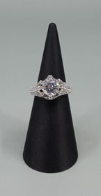 Michael Valitutti Sterling Silver CZ Ring