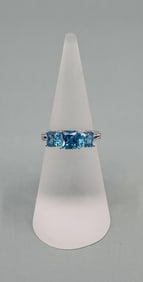Bella Luce Sterling Silver Blue Topaz Ring