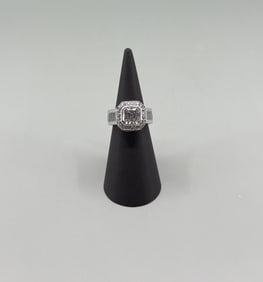 Michael Valitutti Sterling Silver CZ Ring