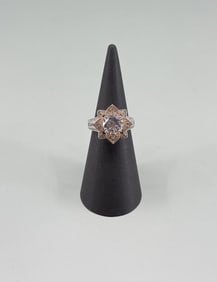 YGI Sterling Silver Two Tone CZ Ring