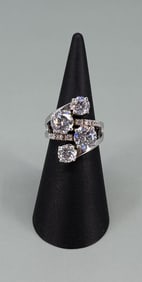 Charles Winston Sterling Silver CZ Ring