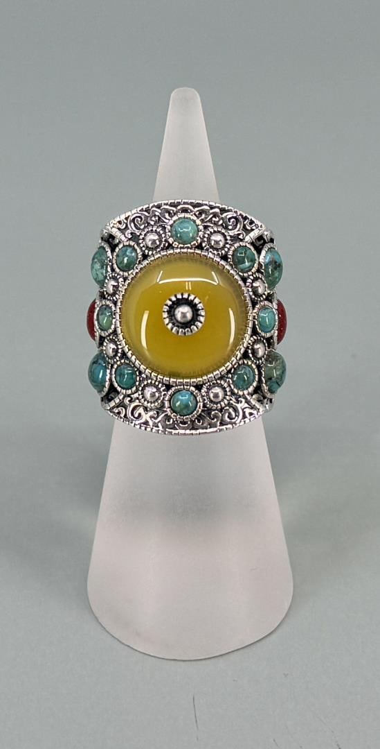 Bella Luce Sterling Silver Yellow Onyx Ring (1 of 6)