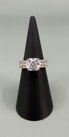 JCL Sterling Silver CZ Ring