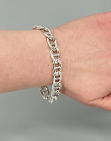 Sterling Silver Mariner Flat Chain Bracelet
