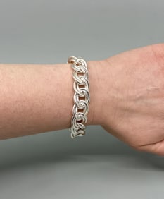 Milor Sterling Silver Double Link Bracelet