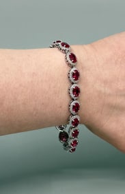 Bella Luce Sterling Silver Lab Grown Ruby Bracelet
