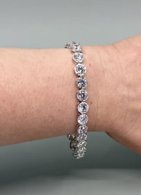 Charles Winston Sterling Silver CZ Bracelet