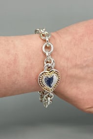 Judith Ripka Sterling Silver Heart Bracelet