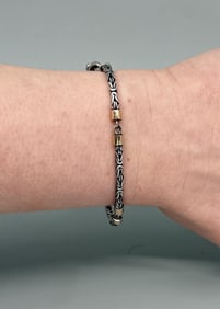 Sterling Silver Byzantine Chain Bracelet